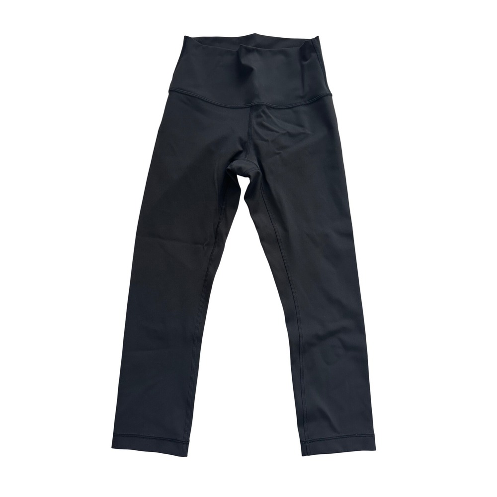 Lululemon Wunder Under Crop (Hi-Rise) *Full-On Black Leggings 21" size 4